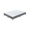 Mattress Base Ensemble Double Size Solid Wooden Slat in Chaorcoal with Removable Cover