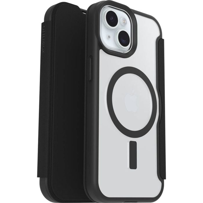 OtterBox React Folio MagSafe CaseFor iPhone 16e/15/14/13 - Black Crystal