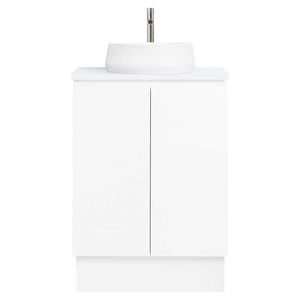 CIBO 600mm White Nordic Full Height Bathroom Vanity With Pod White Matte Basin