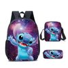 Catzon Cartoon Backpack Set With Shoulder Bag & Pencil Bag Adjustable-g
