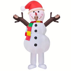 Lifebay Inflatable Snowman Costume with Red Hat and Scarf