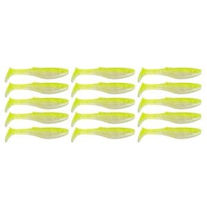 3x 5PK 4In Rapala Crush City Heavy Hitter Plastic Paddle Tail Lures -Neon Pearl