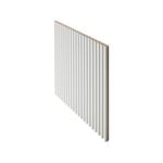 900 x 1200mm 12mm Lining Panel White MDF Primed Demi Round 20mm