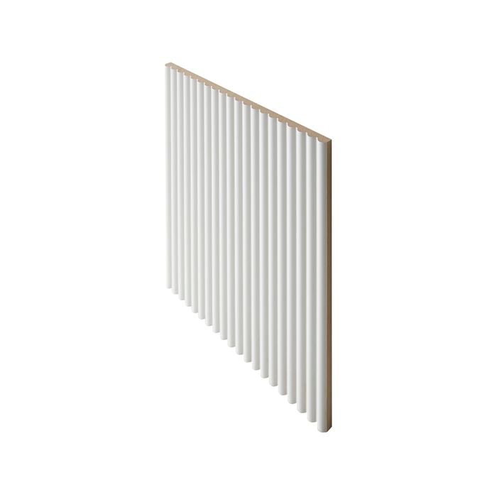 900 x 1200mm 12mm Lining Panel White MDF Primed Demi Round 20mm