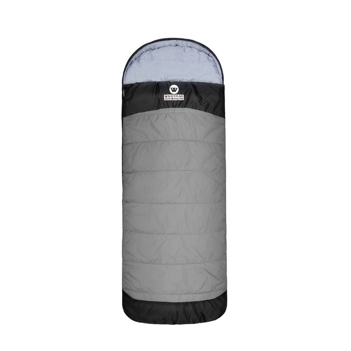 Wildtrak Murray 230x80cm Hooded Jumbo Sleeping Bag Camping/hiking Sleeper Grey
