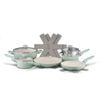 Raco Smartstart Ceramic Nonstick Induction 6 Piece Cookware Set With Pan Protectors Lichen