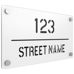 ProtectorAl 380 x 220mm White Gloss ACM Cut Through Custom House Sign