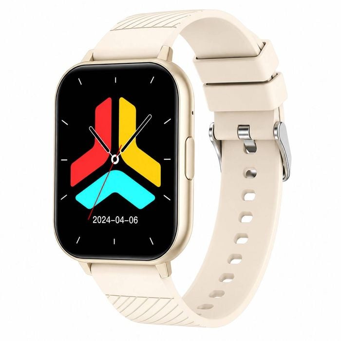 Smart Watch Bluetooth Call Fitness Tracker Heart Rate Blood Oxygen Monitor Lcd Display  Beige