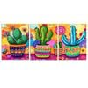 3pcs Cactus in Colorful Flower Pots Print 100% Australian Made 3 x 40x60cm (Metal Print)