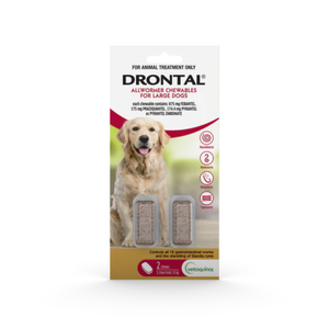 Drontal Allwormer Chew For Large Dogs - 35kg 2 Pack