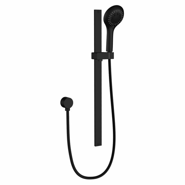 Mondella Resonance 5 Function Hand Shower on Rail WELS 3 Star 9L/min - Black