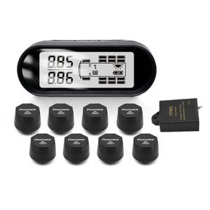 Promata Mata T2 Solar Tyre Pressure Monitor For Trucks - 8 External Sensors - With Booster