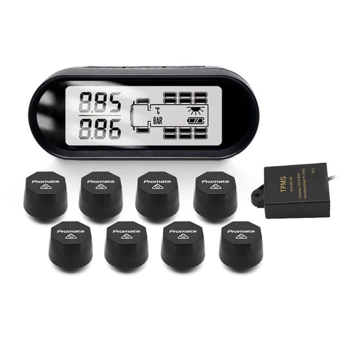 Promata Mata T2 Solar Tyre Pressure Monitor For Trucks - 8 External Sensors - With Booster