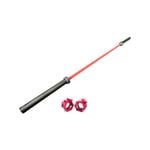 2.2m 7ft Olympic Weightlifting Bar - RED 20kg Bar 1500lb