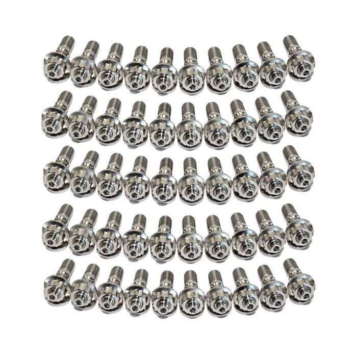 50 Pcs M10x1.25x45mm Titanium Stud Kit for Manifold & Turbo