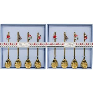 2PK LVD 17x17cm Christmas Charm Teaspoon Home/Kitchen Decor - Gold