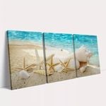 3pcs Ocean Tropical Island Print 100% Australian Made 3 x 40x60cm  (Stretched)