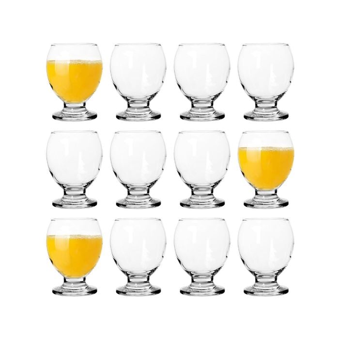 LAV Nectar Footed Tumbler Glasses - 280ml - Clear - Pack of 12