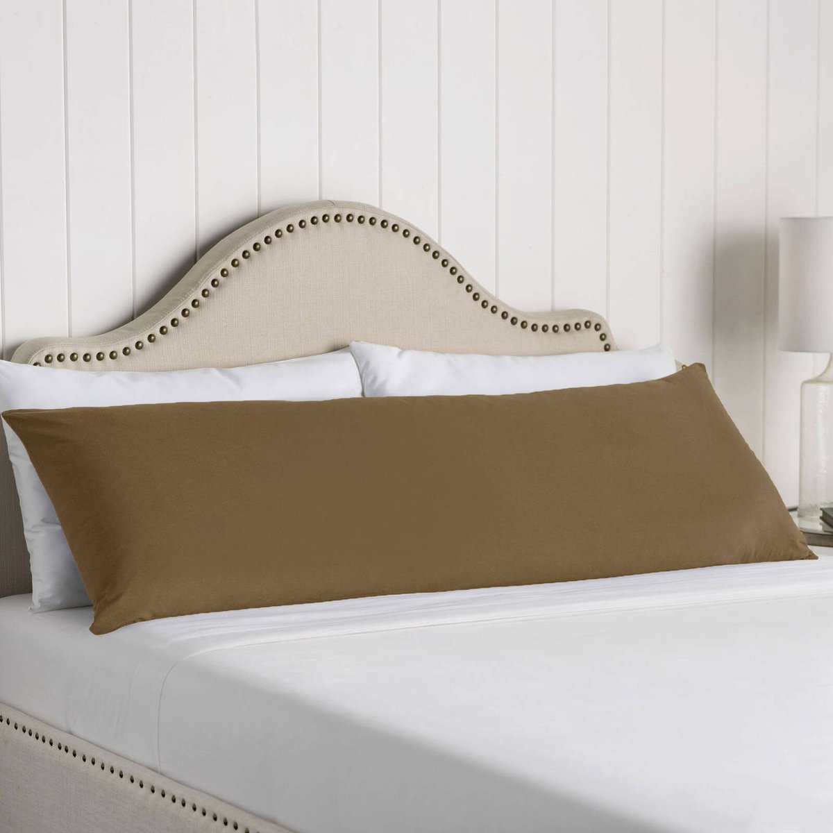 Artex 100% Cotton Body Pillowcase Light Taupe main image 0