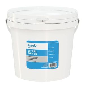 Handy 2L White Pail With Lid - 2L
