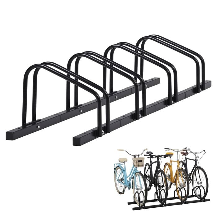 Advwin 4 Bike Floor Stand for 20-29" Bikes, Front or Rear Wheel Holder, Mountain MTB Road Bicycles Indoor Garage Storage
