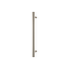 Barelli 650mm Brushed Nickel Single Round Vertical Heated Towel Rail