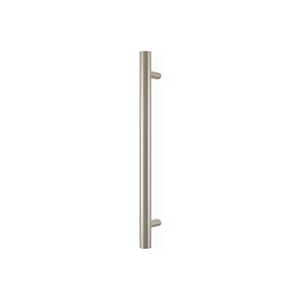 Barelli 650mm Brushed Nickel Single Round Vertical Heated Towel Rail