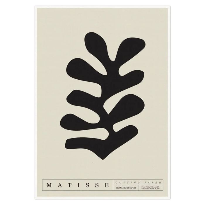 Galrie Henri Matisse Bold Black Cutout Art Print Modern Minimalist Decor, Poster Only, A4 21 x 30cm (8 x 12inch)