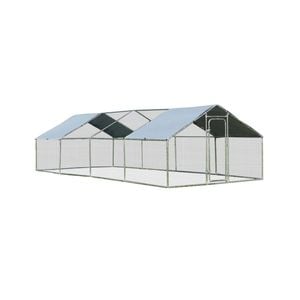 Costway 3x8x1.95m Large Chicken Coops Walk-in Hen Cage