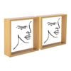Nicola Spring Box Photo Frame Set - 8x8 Square Acrylic Frame - Light Wood - Pack Of 5