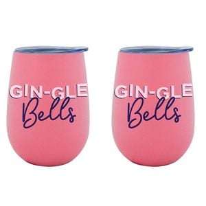 2PK Annabel Trends 295ml Stainless Steel Wine Tumbler - Gin-Gle Bells