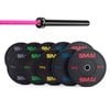 Smai 170kg Hd Bumper Plate Set Inc 20kg Barbell - 20kg Magenta Barbell