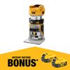 DeWALT 18V 6.35mm 1/4" XR Li-ion Cordless Brushless Laminate Trimmer Router DCW600N-XJ - Skin Only