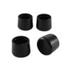 Surface Gard 13mm Black Round Plastic External Chair Tip - 4 Pack