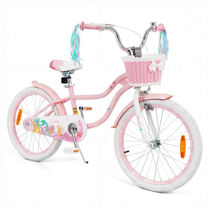 Costway 51cm Kids Bicycle Adjustable Mermaid Bike Hand Coaster Brake