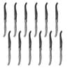 12pc Laguiole Etiquette Stainless Steel Cheese Knife Set 23.5cm Marble Grey
