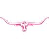 OFFICIAL RMW R.M.Williams Longhorn Car Sticker Decal 70cm Pink 70cm wide