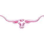 OFFICIAL RMW R.M.Williams Longhorn Car Sticker Decal 70cm Pink 70cm wide