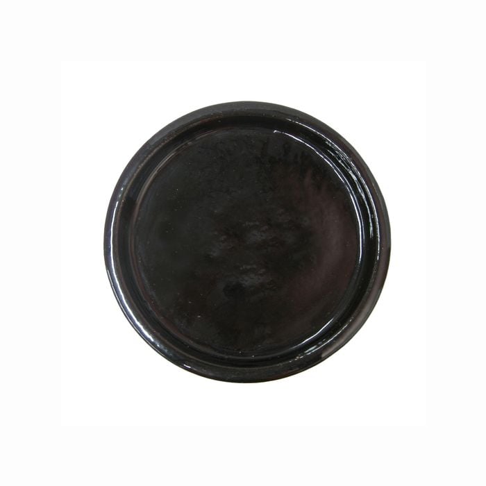 Northcote Pottery Black Primo Round Saucer - 300mm