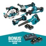 Makita 18V Brushless 5 Piece Combo Kit DLX5097T