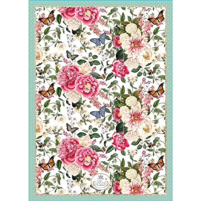 Floral Garden Decorative 50x70cm Printed Mint Kitchen Cooking Tea Towel Cloth