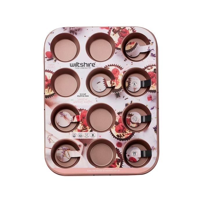 Wiltshire Rose Gold Non Stick 12 Cup Muffin Pan