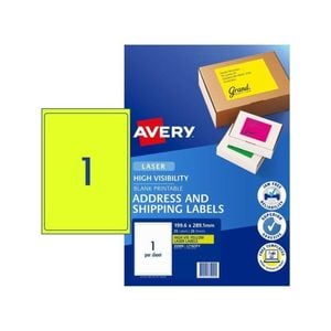 AVERY ShipLabel L7167FY YL 1UP