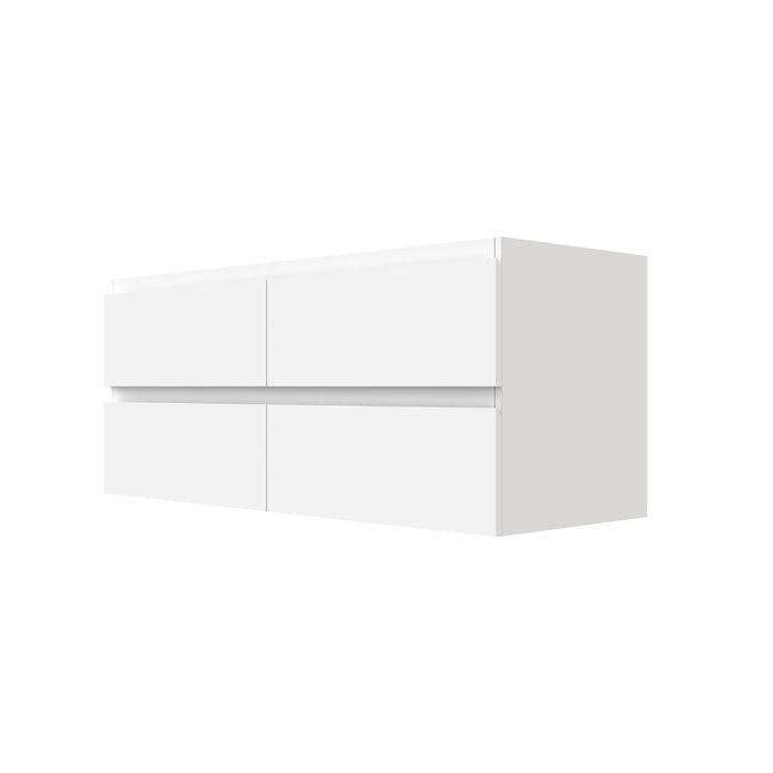 Stein 1200 x 450 x 500mm White Select Wall Hung Handleless Vanity - Cabinet Only