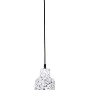WHITE Terrazzo Style 12CM Concrete Pendant Light