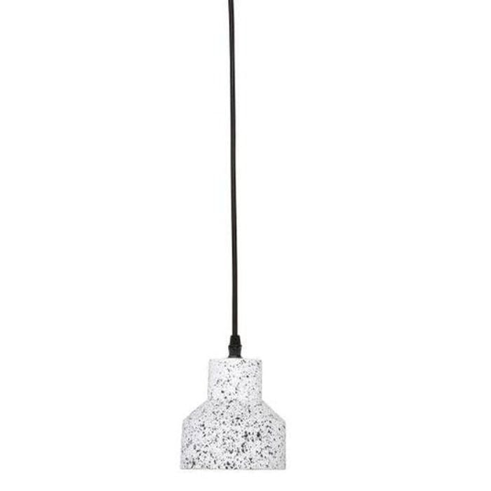 WHITE Terrazzo Style 12CM Concrete Pendant Light