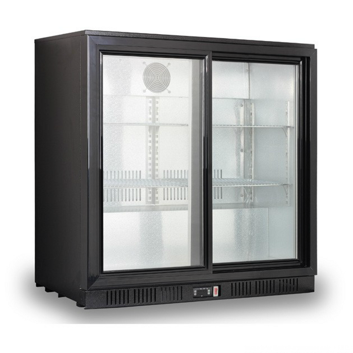 LCE LC208S Under Bench Two Sliding Door Bar Fridge 208L