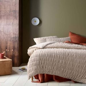 Accessorize Bedroom Collection Double Aurora Natural Quilt Cover Set
