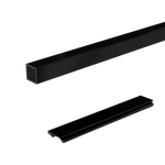 Peak Aluminium Balustrade 1800mm Black Standard Stair Baluster and Spacer Kit
