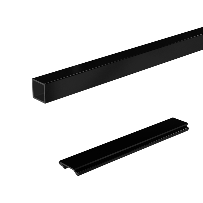 Peak Aluminium Balustrade 1800mm Black Standard Stair Baluster and Spacer Kit